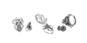 Ring, Poison Pill, sterling silver, jewelry