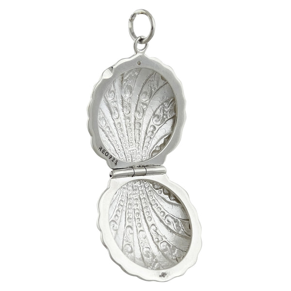 Scallop Sea Shell Sterling Silver Locket