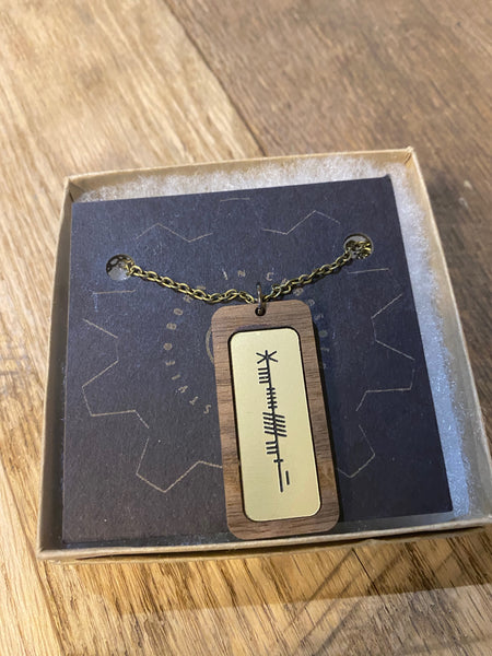 Ogham Necklace Custom Made with a Name or Phrase - Your Choice