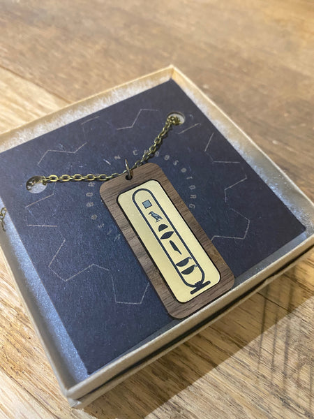 Cartouche and Hieroglyphs Necklace Custom Made with a Name or Phrase