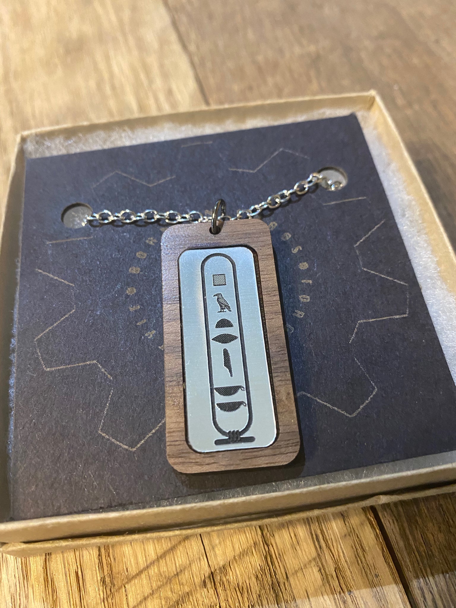 Cartouche and Hieroglyphs Necklace Custom Made with a Name or Phrase
