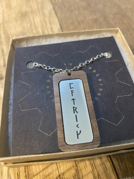 Viking Runes Necklace Custom Made with a Name or Phrase