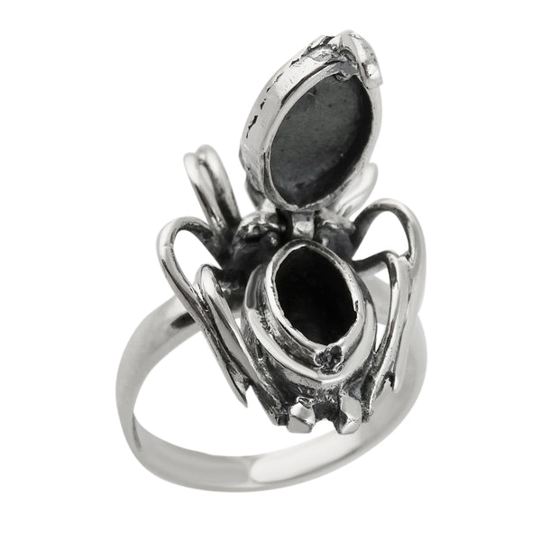 Spider Poison Pill Sterling Silver Ring