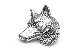 Wolf Lapel Pin, Gray Wolf Lapel Pin