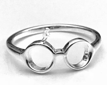 Harry Potter Inspired Glasses and Lightning Bolt Ring