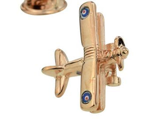 Rose Gold Plate Bi-Plane Lapel Pin