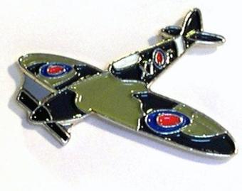 Enamel Spitfire Airplane Lapel Pin