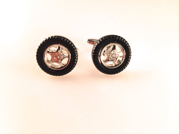 Tire Cuff Links, On the Road Cuff Links Cuff Links, Men's Cuff Links, Wedding Cuff Links, Father's Day