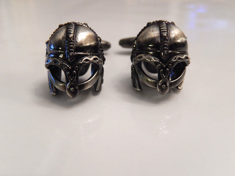 Viking Battle Helmet Cufflinks, War Cufflinks, Wedding Cuff Links, Father's Day Cuff Links, Graduation Gift