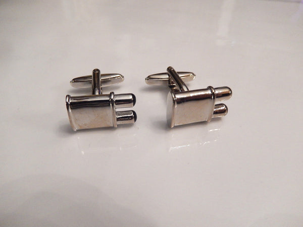 Muffler Cufflinks, On the Road Cuff Links, Exhaust Cufflinks, Men's Cuff Links, Wedding Cuff Links, Father's Day