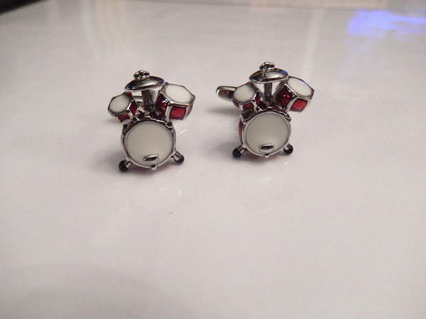 Drum Set Cufflinks, Music Cufflinks, Men's Cuff Links, Wedding Cuff Links, Father's Day