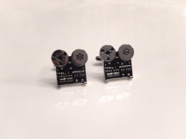 Reel-to-Reel Cufflinks, Retro Tape Cuff Links, Tape Recorder Cufflinks, Men's Cuff Links, Wedding Cuff Links, Father's Day