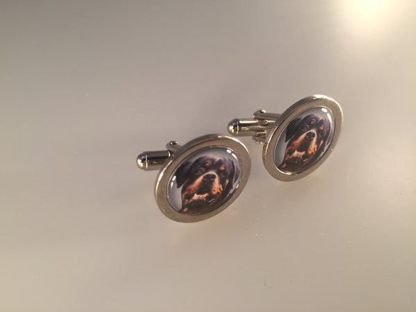 Rottweiler Cufflinks, Dog Lover Cufflinks, Guard Dog Cufflinks, Men's Cuff Links, Wedding Cuff Links, Father's Day, Graduation Gift