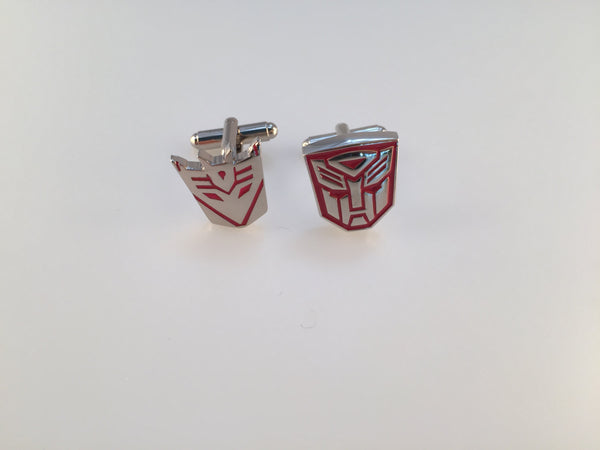 Transformer Cufflinks, Autobot Cufflinks, Decepticon Cuff Links, Red Transformers, Wedding Cuff Links, Father's Day, Graduation