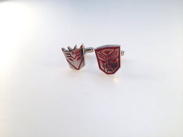 Transformer Cufflinks, Autobot Cufflinks, Decepticon Cuff Links, Red Transformers, Wedding Cuff Links, Father's Day, Graduation