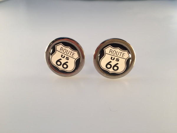Route 66 Cuff Links, 5 Speed Cuff Links, Car Cuff Links, Men's Cuff Links, Wedding Cuff Links, Father's Day, Graduation Gift