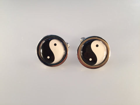 Ying and Yang Cuff Links, Philosophical Cufflinks, Men's Cuff Links, Wedding Cuff Links, Father's Day, Graduation Gift