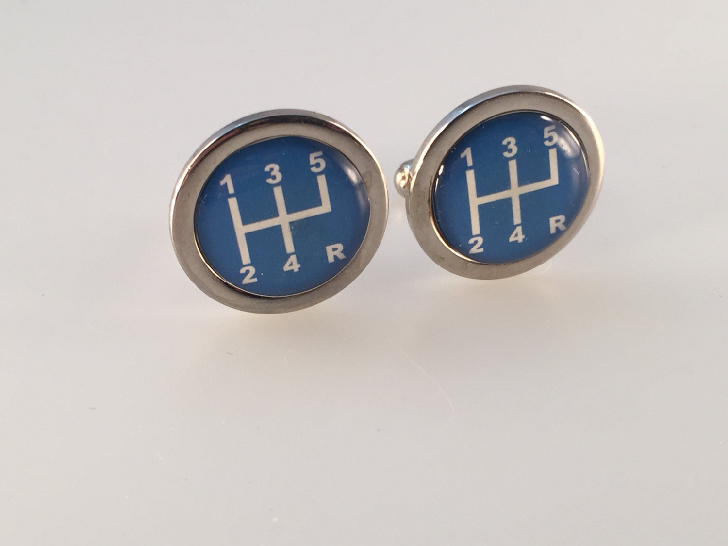 Gear Shift Cufflinks, 5 Speed Blue Cuff Links, Car Cuff Links, Men's Cuff Links, Wedding Cuff Links, Father's Day, Graduation Gift
