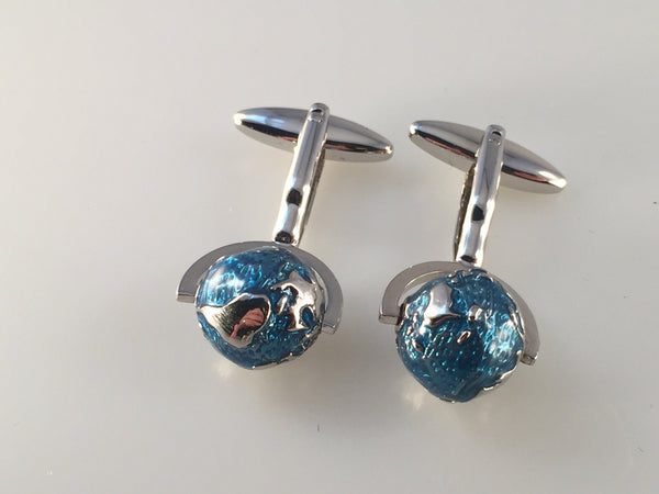 Global Cuff Links, Earth Cufflinks