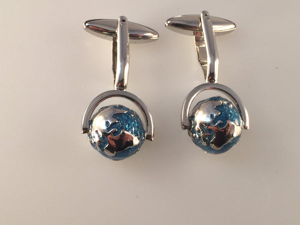 Global Cuff Links, Earth Cufflinks