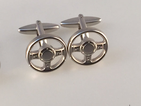 Steering Wheel and Gear Shift Cufflinks, Driving Cuff Links, Car Cuff Links, Men's Cuff Links, Wedding Cuff Links, Father's Day