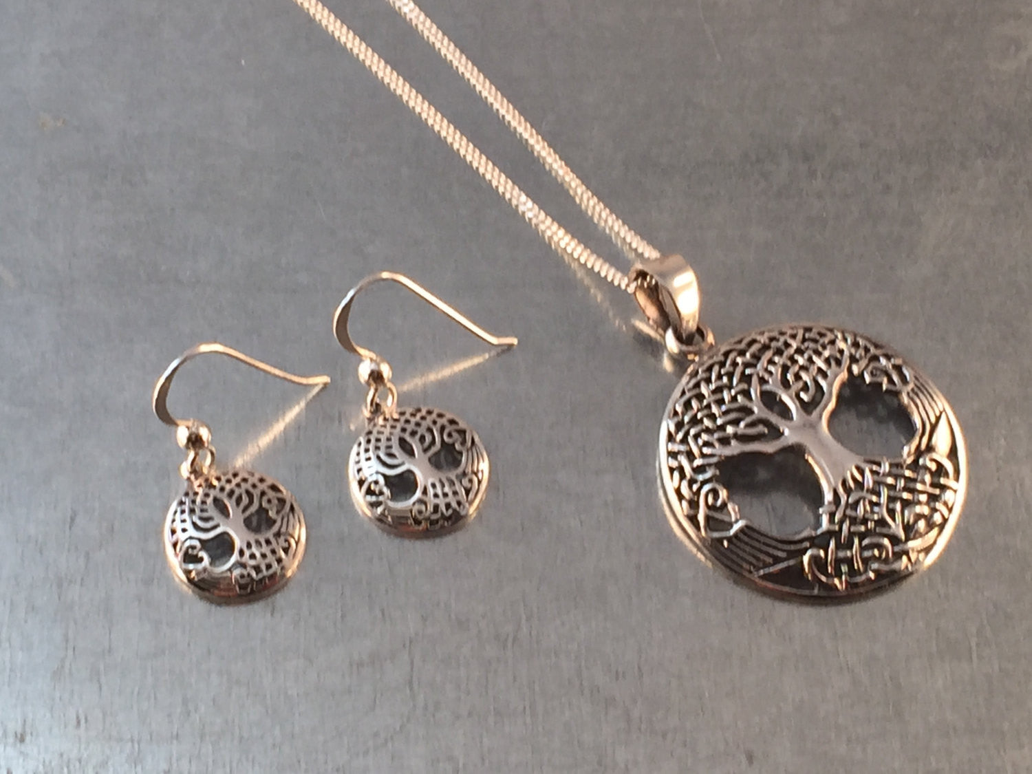 Tree of Life Necklace, Tree of Life Earrings, Tree of Knowledge, Sterling Silver Pendant, Gift Necklace