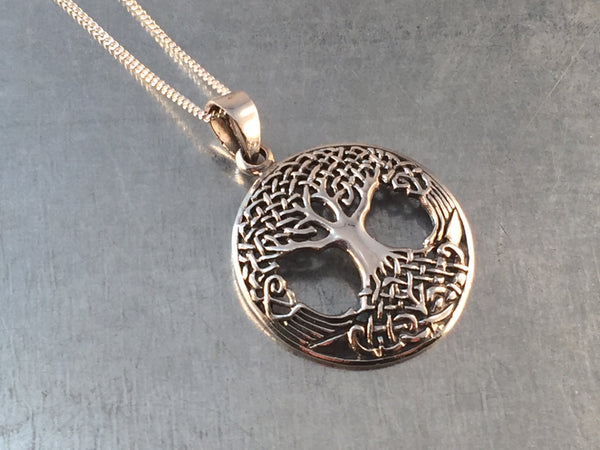 Tree of Life Necklace, Tree of Life Earrings, Tree of Knowledge, Sterling Silver Pendant, Gift Necklace