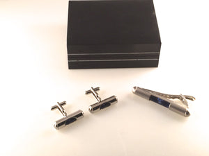 Level Cuff Links, Level Tie Bar, Blue Level, Men's Cuff Links, Wedding Cuff Links, Father's Day Cuff Links, Holiday Gift
