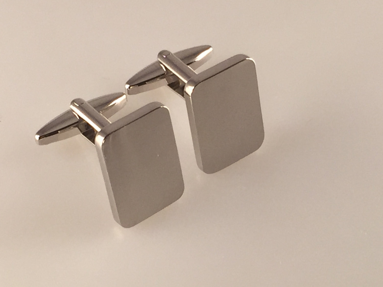 Engravable Cufflinks, Rectangular Plate Cufflinks, Blank Cufflinks, Men's Cuff Links, Wedding Cufflinks, Father's Day, Graduation Gift