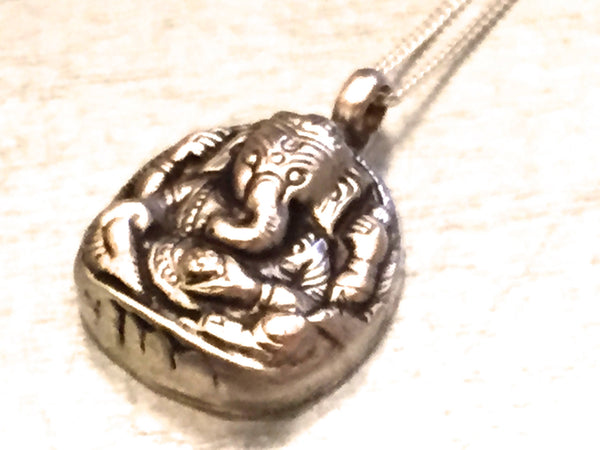 Ganesha Necklace, Ganesha, Jewelry, Sterling Silver, Spiritual Necklace, Nepalese Jewelry,Tibetan Jewelry