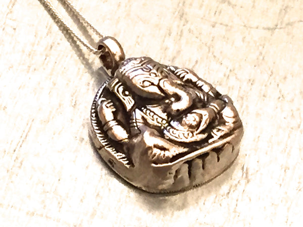 Ganesha Necklace, Ganesha, Jewelry, Sterling Silver, Spiritual Necklace, Nepalese Jewelry,Tibetan Jewelry