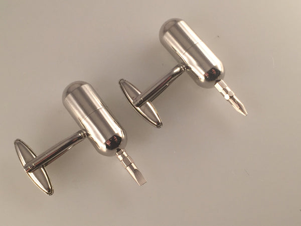 Screwdriver Cuff Links, Tool Cuff Links, Capsule Cuff Links, Men's Cuff Links, Wedding Cuff Links, Father's Day, Graduation Gift