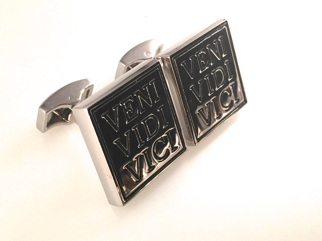 Cufflinks VENI VIDI VICI Gift for a Man Wedding Cufflinks 