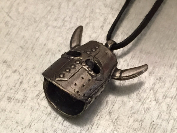 Viking Helmet, Great Warrior Necklace, Medieval Jewelry, Medieval Necklace, Helmet Charm, Helmet Pendant, Dark Ages,