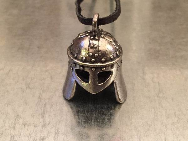 Viking Helmet, Knight's Helmet, Great Warrior Necklace, Medieval Jewelry, Medieval Necklace, Helmet Charm, Helmet Pendant, Dark Ages,