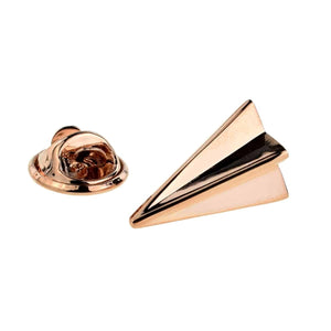 Rose Gold Plate Paper Plane Pin,  Paper Airplane Pin